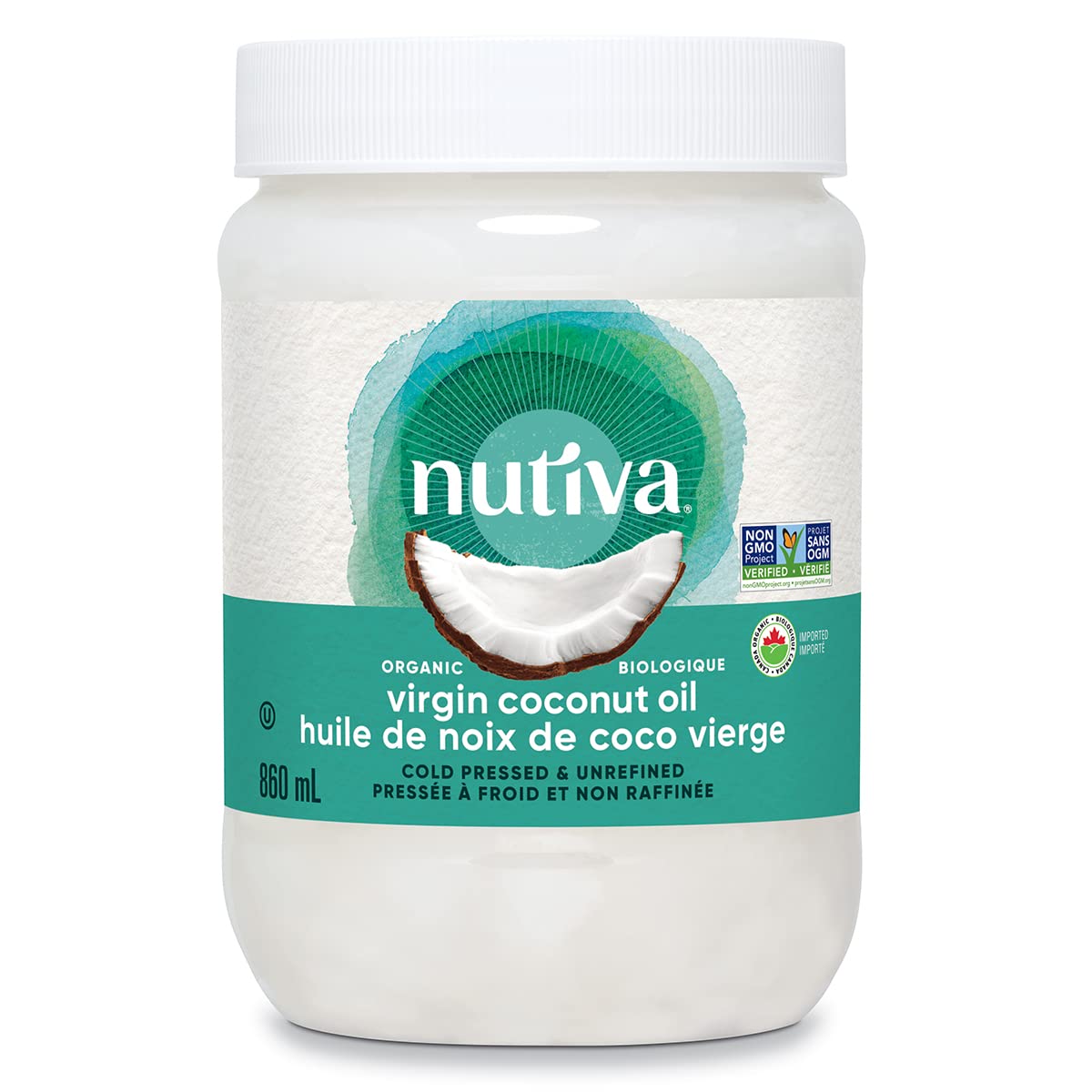 Nutiva Organic Coconut Oil Virgin, 860Ml 🍁 All In One Marketplace Canada