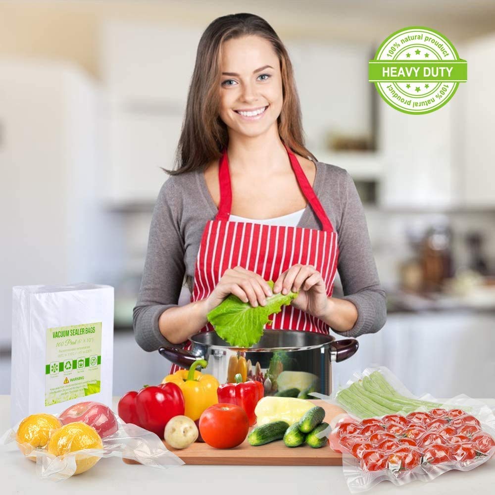 Accenter Vacuum Sealer Bags 100 Quart 8x12 Inch Commercial Grade Food Saver Bags, Seal a Meal, BPA Free, Heavy Duty, Perfect for vac storage, Meal Prep or Sous Vide (8"x12") 🍁 All In One Marketplace Canada