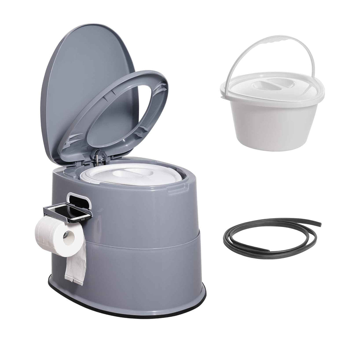 VEVOR Portable Toilet for Camping, Porta Potty with 1.3 Gal Detachable Inner Bucket & Removable Paper Holder, Commode with Dual Lids, Travel Toilet for Adults Kids Outdoor Camping Car Long Road Trips 🍁 All In One Marketplace Canada