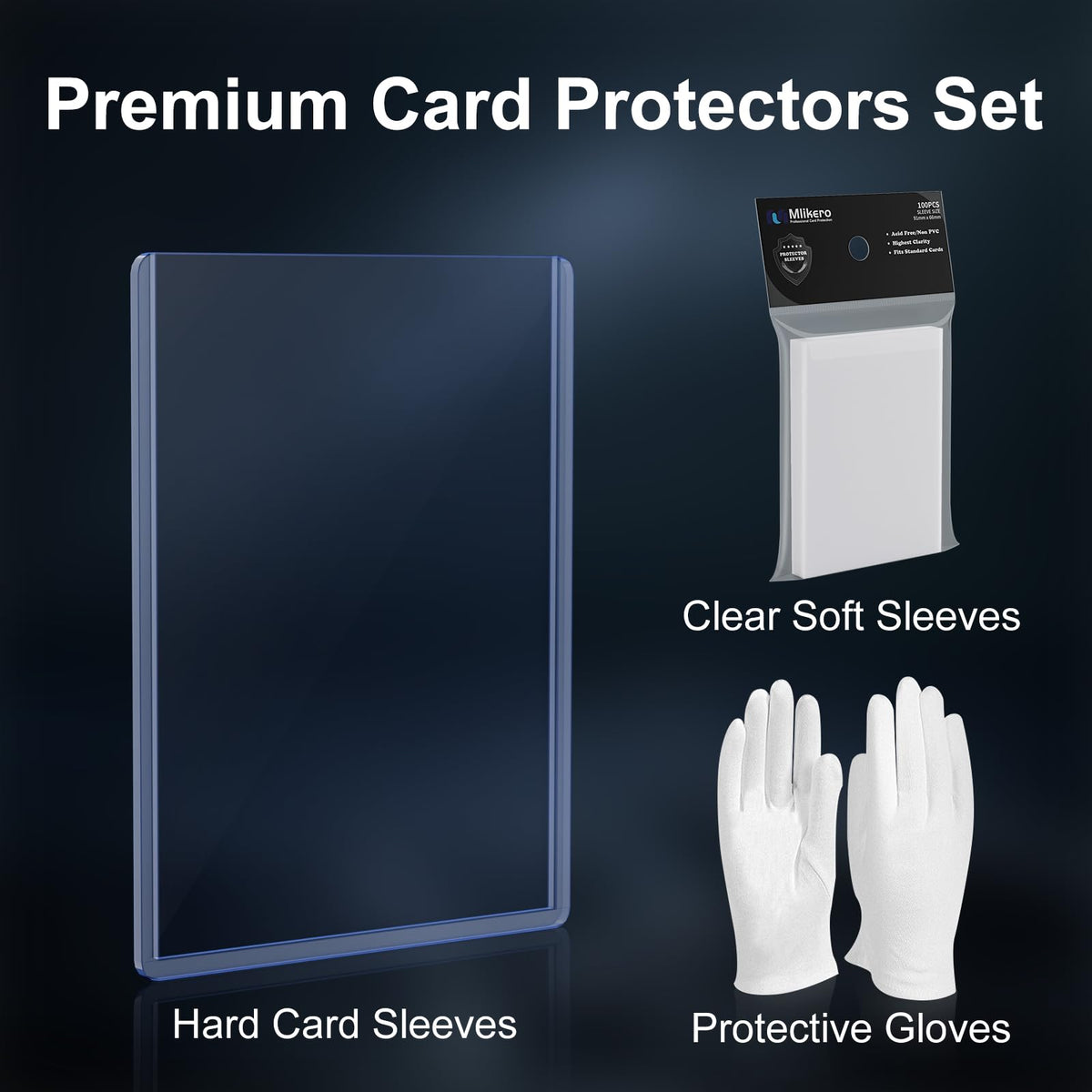200 Card Sleeves Top Loaders for Cards, 3"x4" Hockey Card Protectors Hard Plastic, Trading Card Sleeves Fit for Hockey and Game Cards (100 Toploaders + 100 Soft Sleeves) 🍁 All In One Marketplace Canada