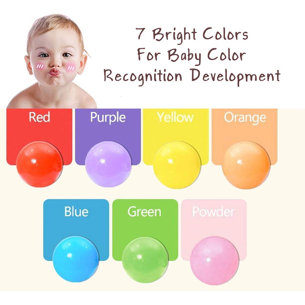Wonder Space Soft Pit Balls, Chemical-Free Crush Proof Plastic Ocean Ball, BPA Free with No Smell, Safe for Toddler Ball Pit/Kiddie Pool/Indoor Baby Playpen, Pack of 100, (Mix - Primary) 🍁 All In One Marketplace Canada
