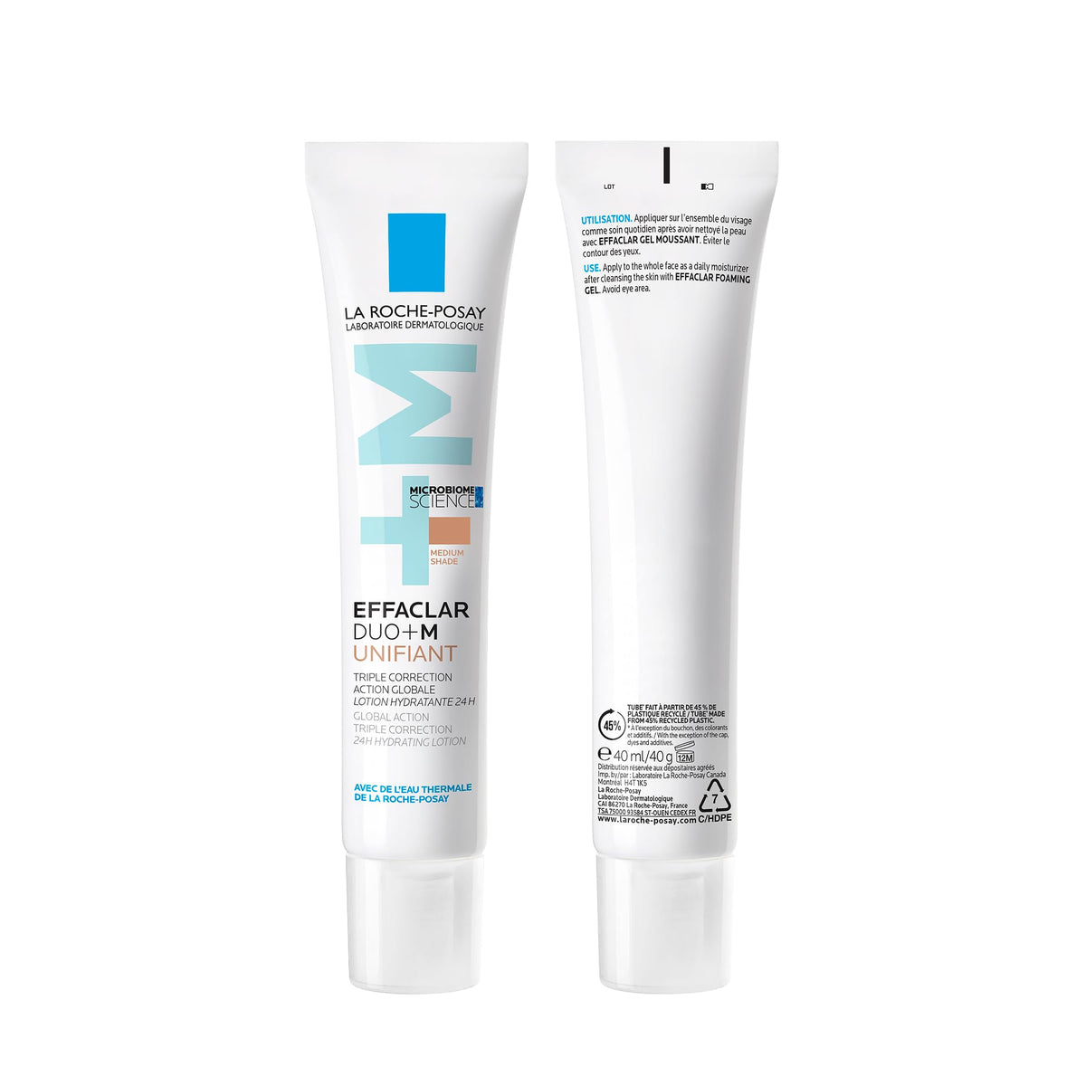 La Roche-Posay Tinted Moisturizer, Effaclar Duo [+] Unifying Tinted Correcting Care for Blemishes and Marks, Suitable for Acne-Prone Skin & Acne Marks, 40ml 🍁 All In One Marketplace Canada