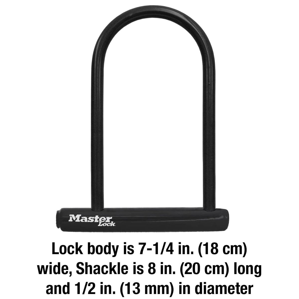 Master Lock Black Bike Lock with Key, Standard Size U-Lock for Bicycles and Other Outdoor Equipment, Anti-Theft Lock for Bikes, 8320D 🍁 All In One Marketplace Canada