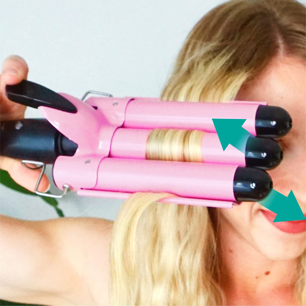 3 Barrel Curling iron Hair Waver, TOP4EVER 25mm Professional Ceramic Hair Curler with Two Temperature Control, Fast Heating 1inch Triple Barrel Crimper Wand for Waving Hair 🍁 All In One Marketplace Canada