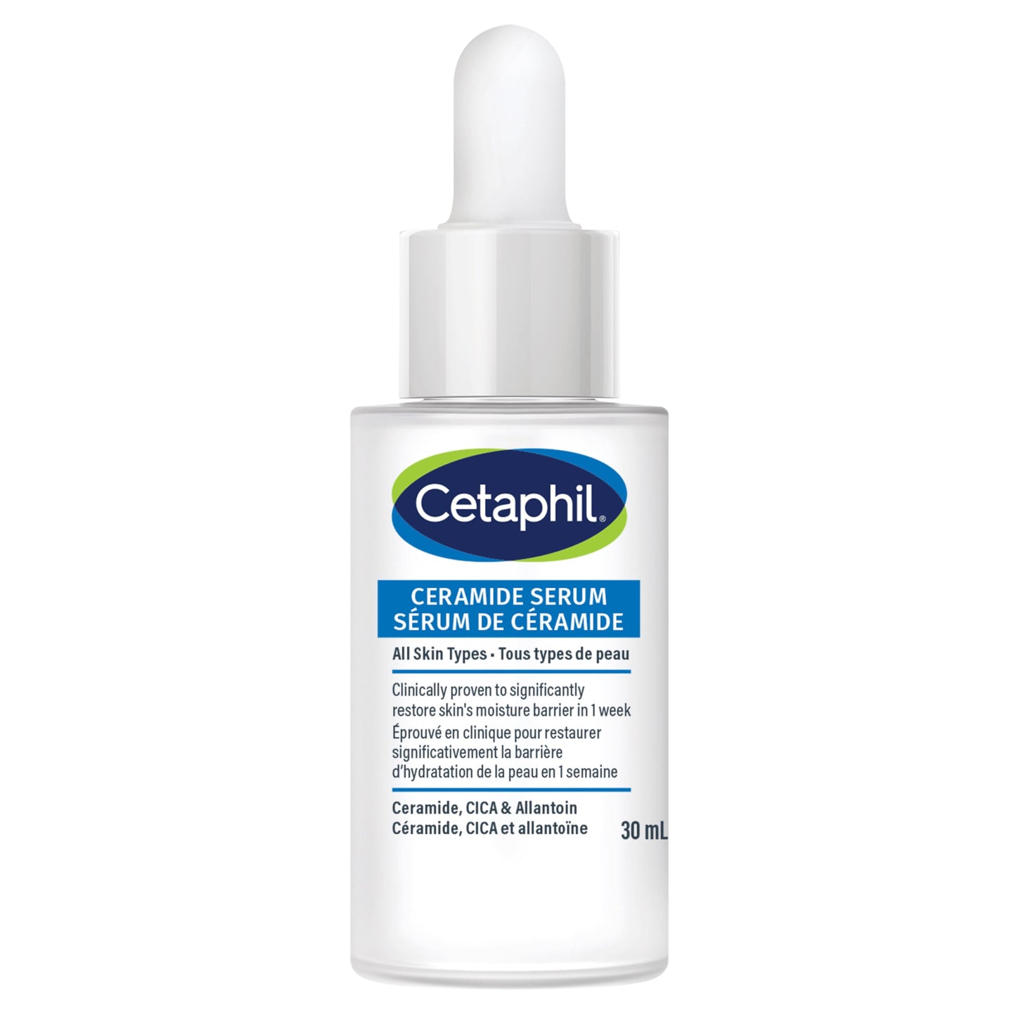 Cetaphil Ceramide Serum, Hydrating Face Serum for Skin Barrier Repair, Pore Treatment, 48Hr Hydration with Ceramide, Cica & Allantoin, Dermatologist Recommended, 1oz 🍁 All In One Marketplace Canada