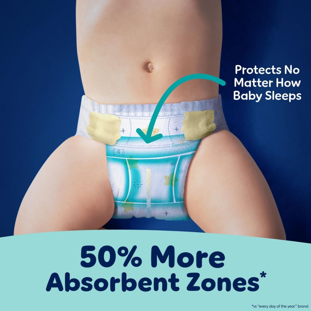 Pampers ZZZ Overnight Diapers, Size 3, Nighttime Protection Disposable Baby Diaper, 1 Pack (Count of 66) 🍁 All In One Marketplace Canada