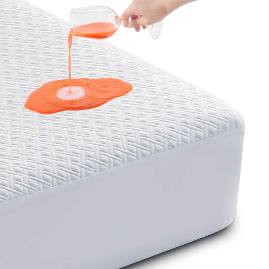 Cozymaker Queen Size Mattress Protector, 100% Waterproof Mattress Cover Fitted 8"-21" Deep Pocket, Cooling Viscose Made from Bamboo and Soft Breathable Cover Mattress Queen Noiseless Washable 🍁 All In One Marketplace Canada