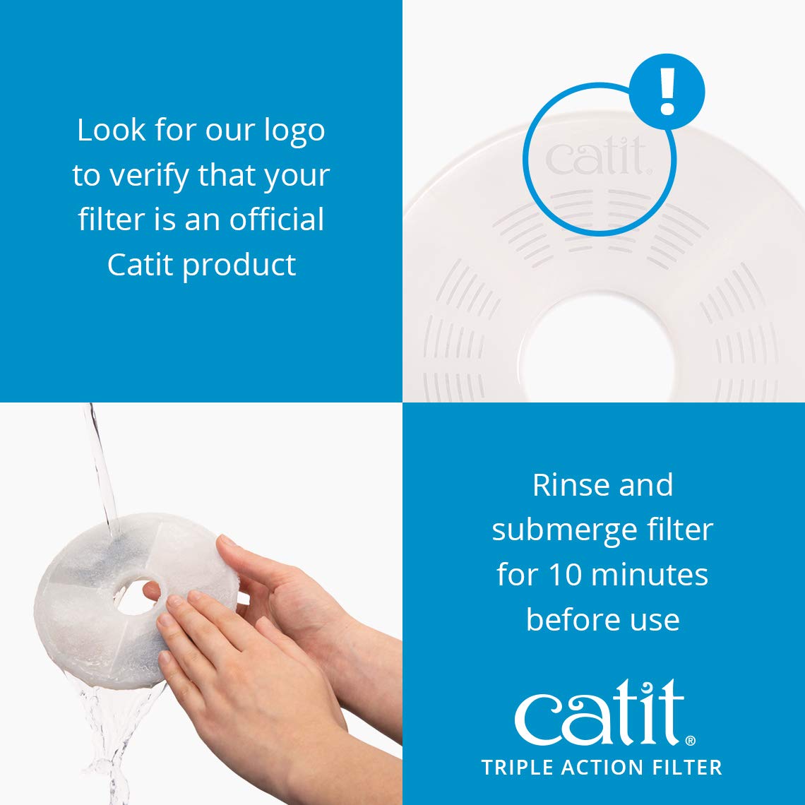 Catit Triple Action Fountain Filter - 12 Pack 🍁 All In One Marketplace Canada