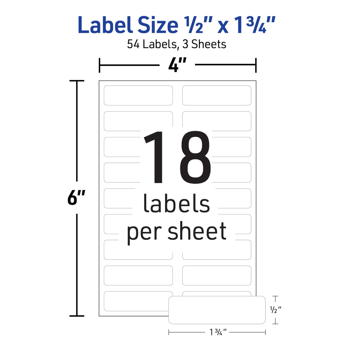 AVERY No Iron Clothing Labels, Washer & Dryer Safe, Writable Fabric Labels, 54 Labels, 1 Pack (40720), White, 1/2"x1-3/4" 🍁 All In One Marketplace Canada