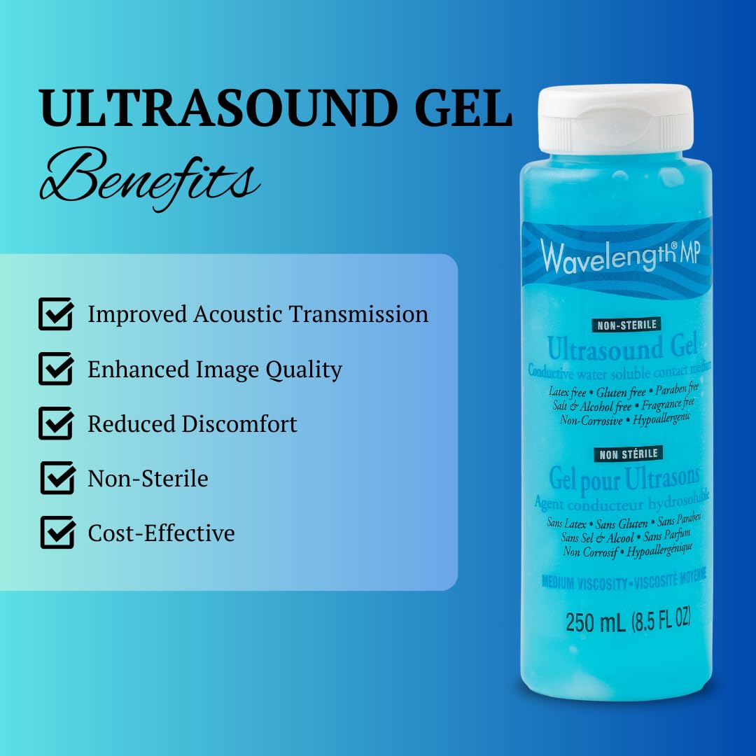 Wavelength® 5L Blue Multi-Purpose Ultrasound and Transmission Gel.1x5L Jug with Empty 250ml Refillable Bottle. Made in Canada. (1) 🍁 All In One Marketplace Canada