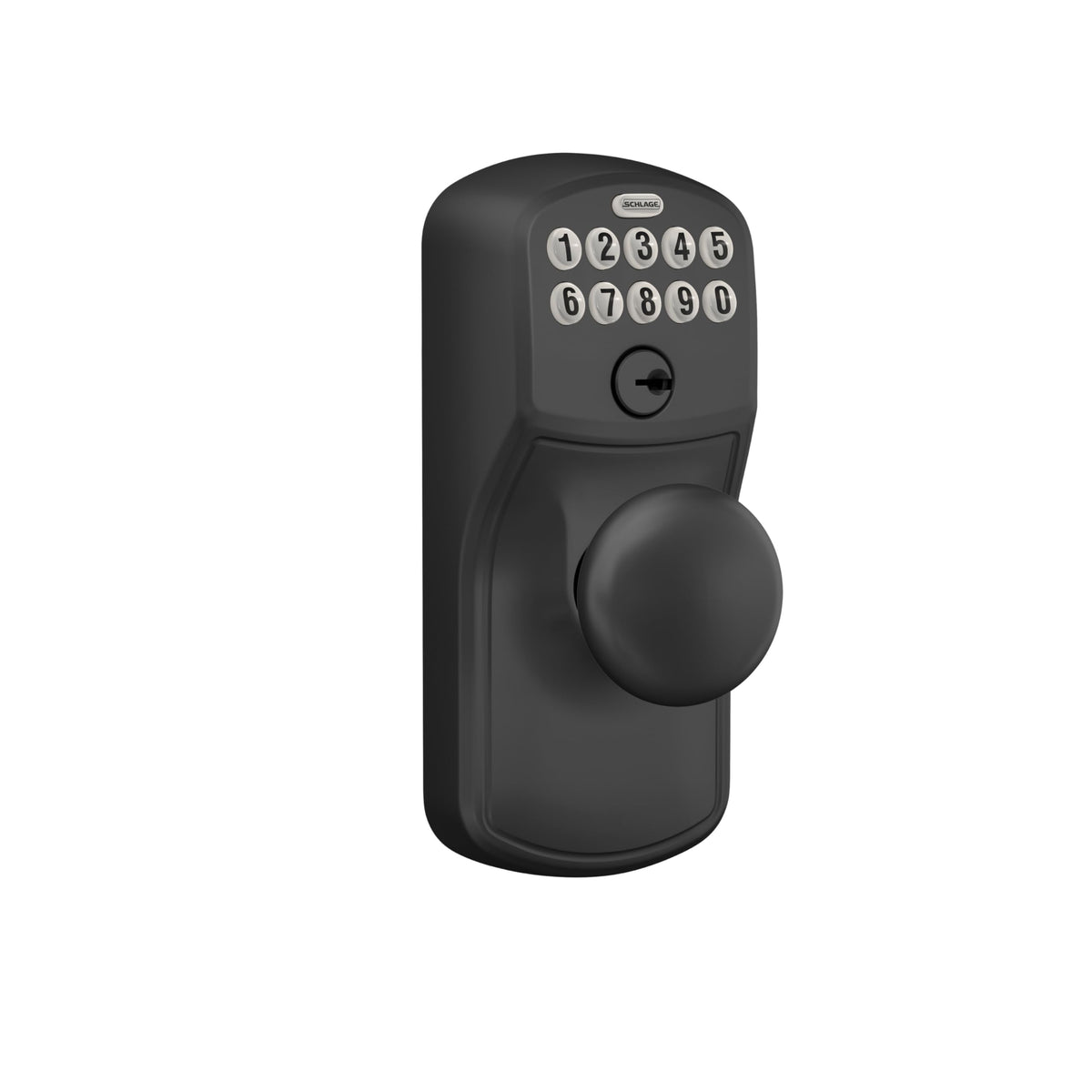 Schlage Electronic Keypad Lock, Lever Handle, Camelot Trim, Matte Black 🍁 All In One Marketplace Canada