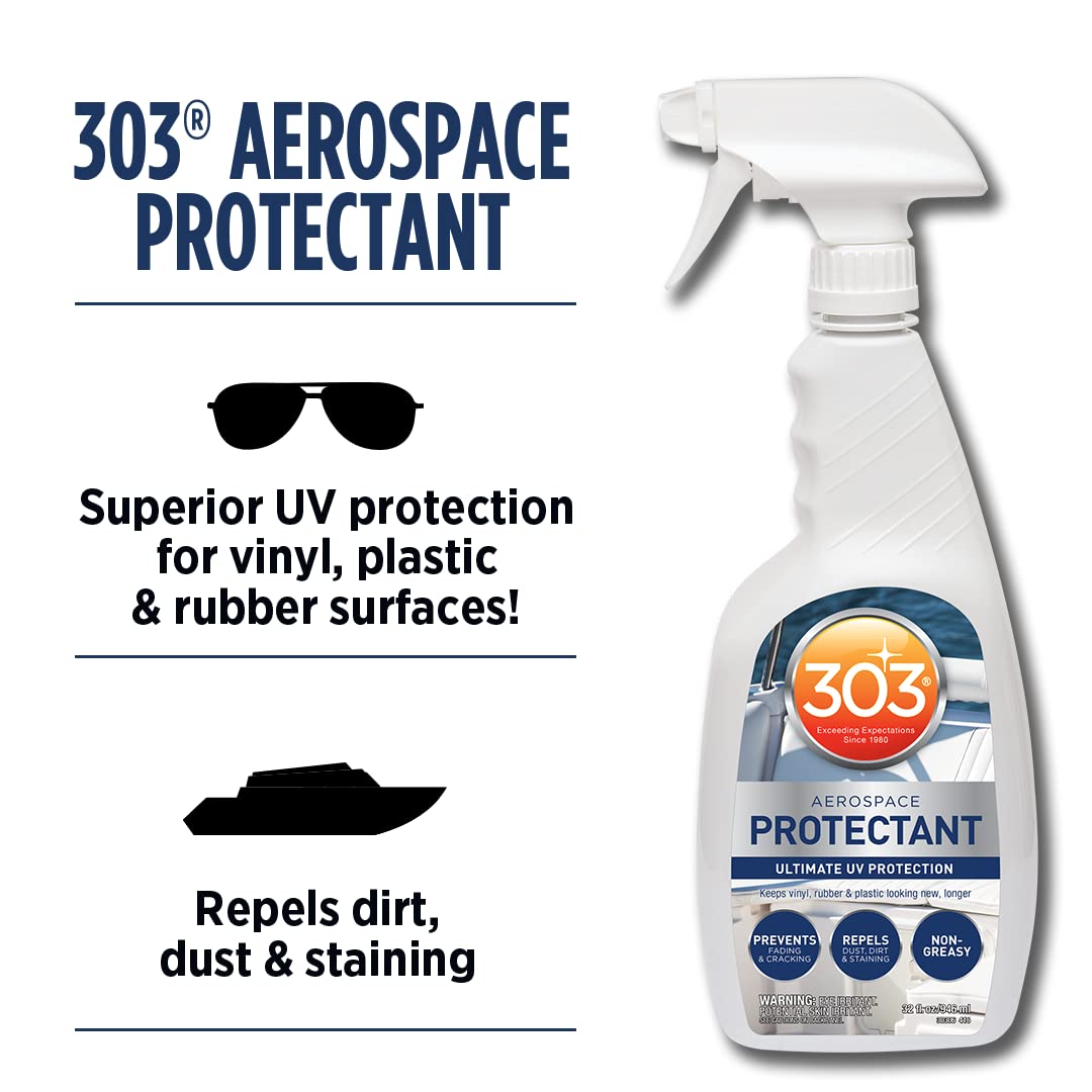 303 Marine Aerospace Protectant - Provides Superior UV Protection, Repels Dust, Dirt, and Staining, Dries to A Smooth, Matte Finish, Restores and Maintains A Like-New Appearance, 32oz (30306) 946 ml (Pack of 1) 🍁 All In One Marketplace Canada