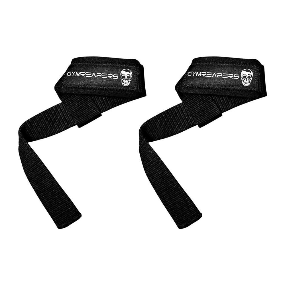 Gymreapers Lifting Wrist Straps for Weightlifting, Bodybuilding, Powerlifting, Strength Training, & Deadlifts - Padded Neoprene with 18" Cotton (Black) 🍁 All In One Marketplace Canada
