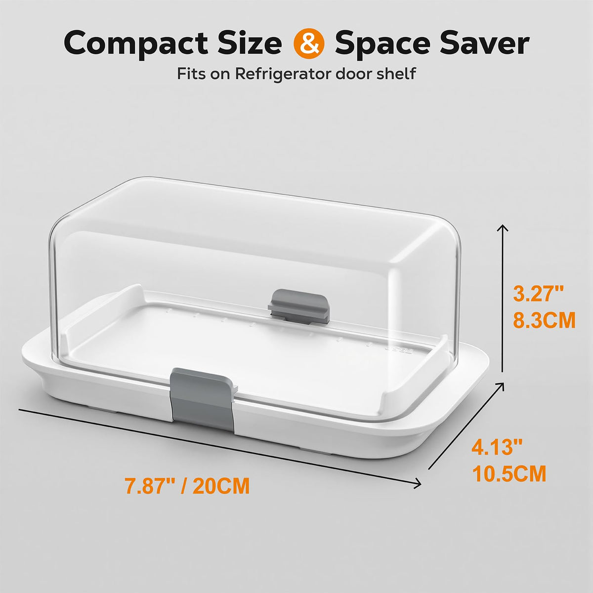 Pisol Large Butter Dish for 1 lb Canadian Butter, Airtight Butter Keeper with Lid Fit a Full Pound Block of Butter, Locking Butter Container for Countertop, Cat/Dog Proof, White 🍁 All In One Marketplace Canada