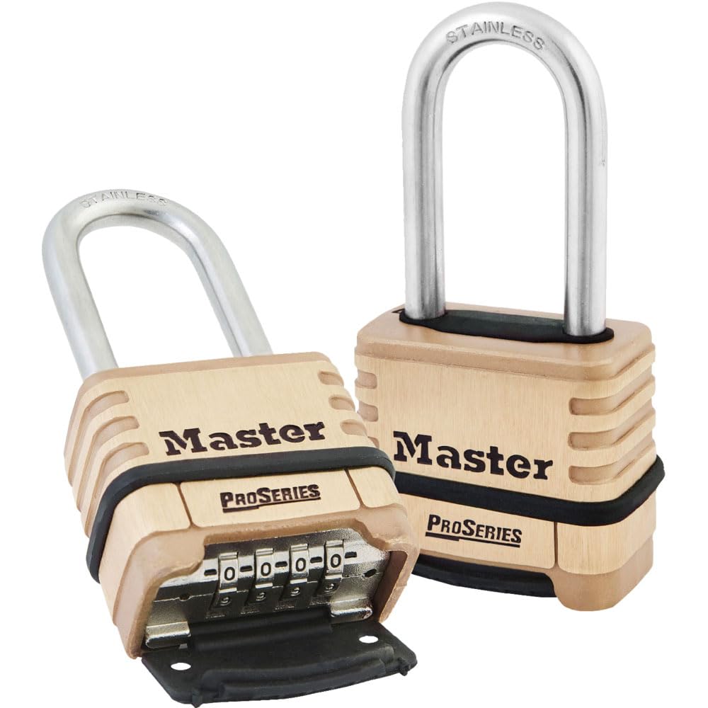 Master Lock ProSeries Set Your Own Combination Lock, 2-1/4" Wide, Brass, 1175LHSS 🍁 All In One Marketplace Canada