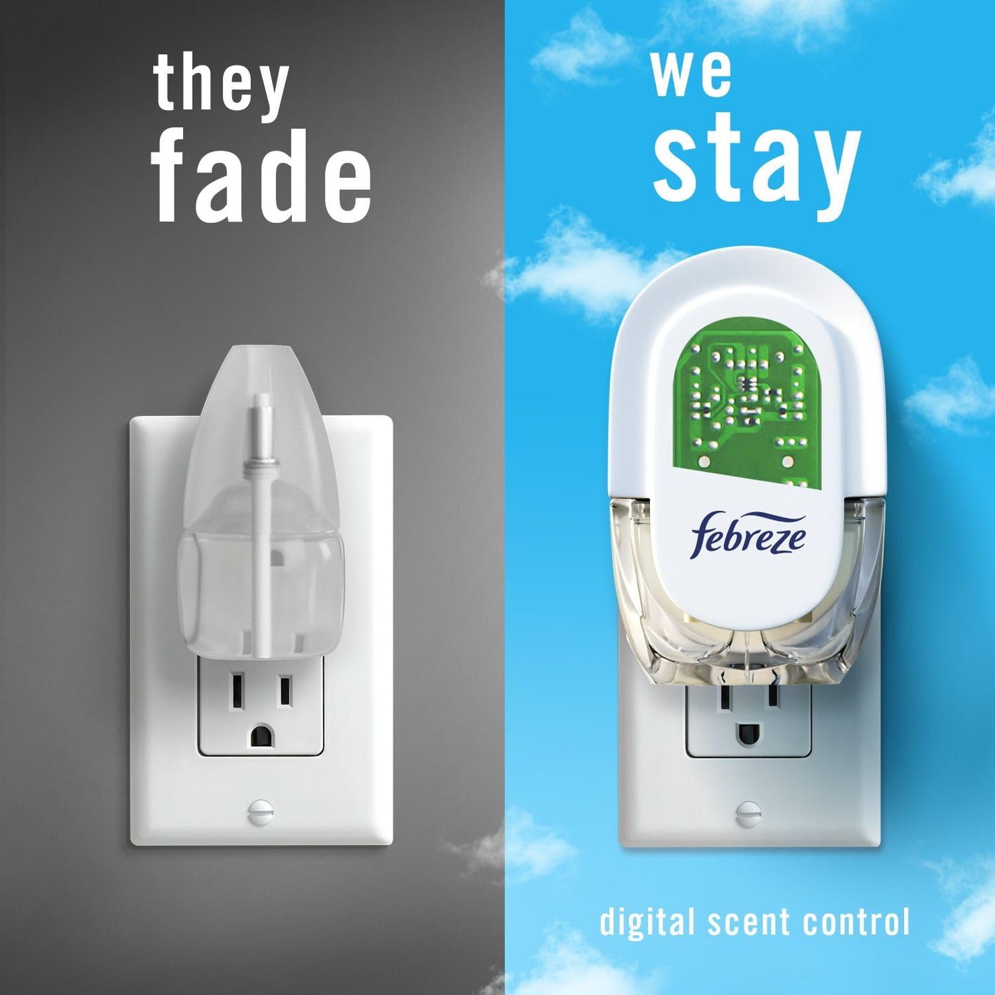 Febreze Plug In Air Freshener, Odor-Fighting Scented Oil Refill, Air Fresheners for Home and Bathroom and Kitchen, Long Lasting for Strong Odors, Linen & Sky Scent, 4 Count 🍁 All In One Marketplace Canada