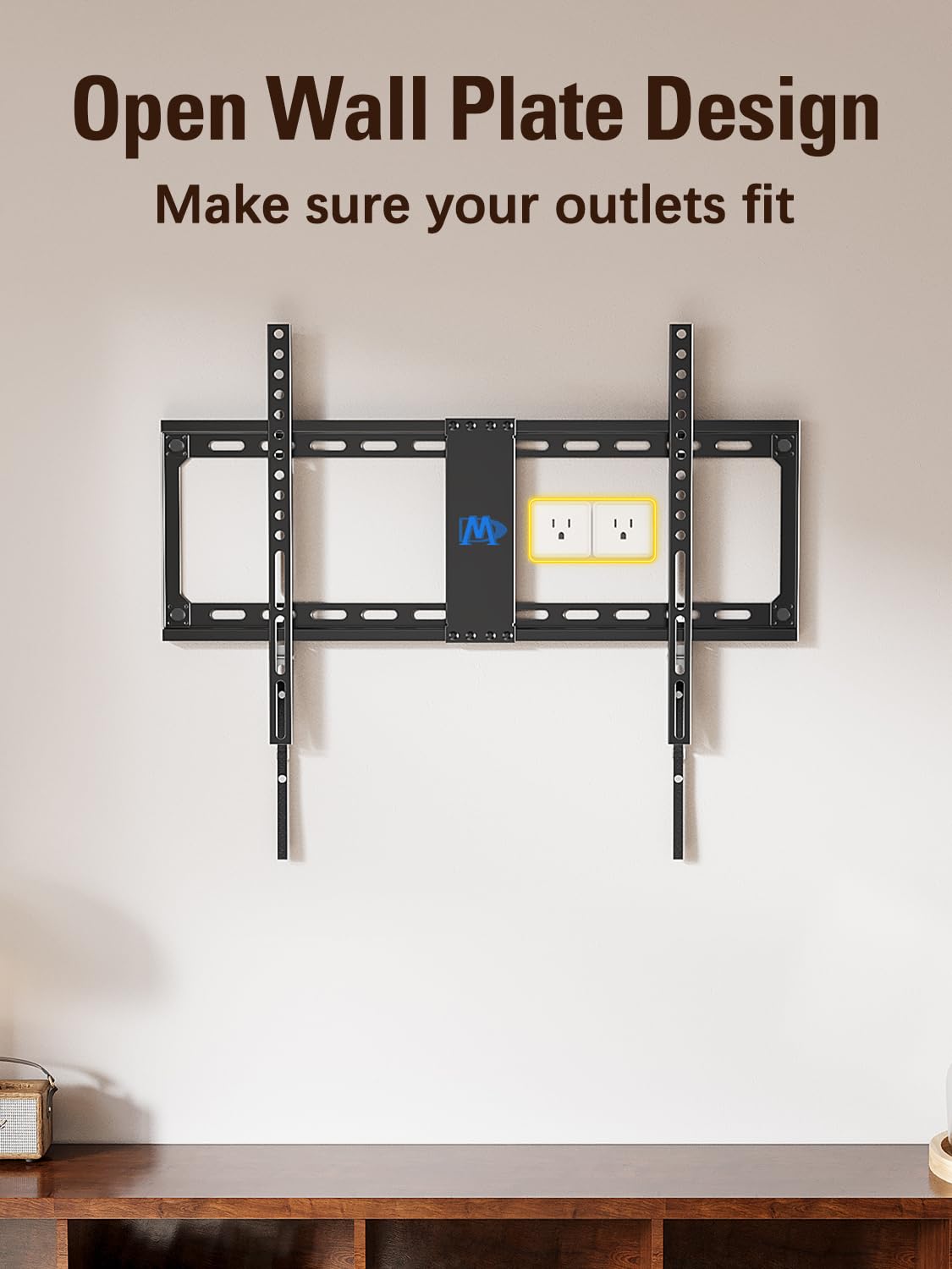 Mounting Dream Fixed TV Mount Low Profile for Most of 42-84 Inches TV Low Profile TV Wall Mount fits 16" 18" 24" Wood Studs up to VESA 600 x 400mm and 132 LBS, Ultra Slim and Space Saving MD2163-K 🍁 All In One Marketplace Canada