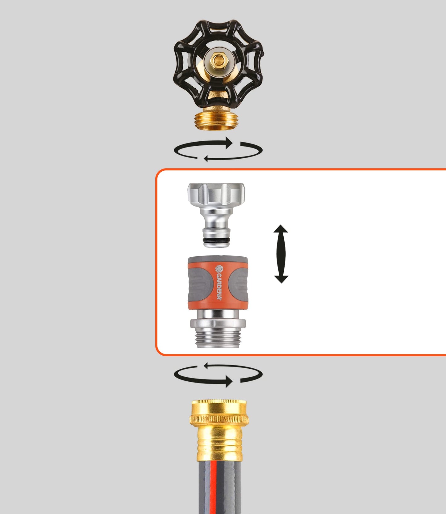 Gardena 9042-M 4-Piece Premium Metal Quick Connector Starter Set, for Any 5/8 Inch or 1/2 Inch Garden Hose, Sprinkler or Spray Nozzle, Made in Germany 🍁 All In One Marketplace Canada