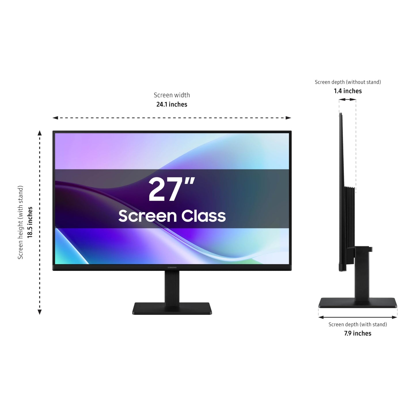 Samsung 27-inch FHD Flat Screen IPS Panel 5ms Monitor with 120 Hz Refresh Rate, Game Picture Mode & Super Slim Design (LS27F320GANXZA) - [Canada Version] 🍁 All In One Marketplace Canada