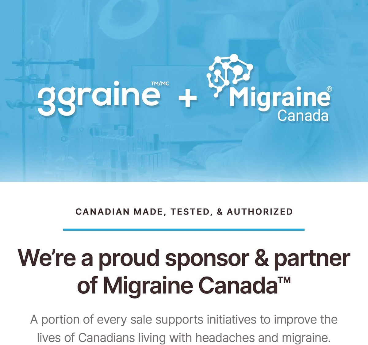 3graine-NEW-Headache Supplement Migraine Prevention and Relief, 400mg Vitamin B2, CoQ10 200mg, Magnesium, Neurologist-Recommended Doses & Ingredients, Nausea & Vomiting Support | 30 Days Supply 🍁 All In One Marketplace Canada