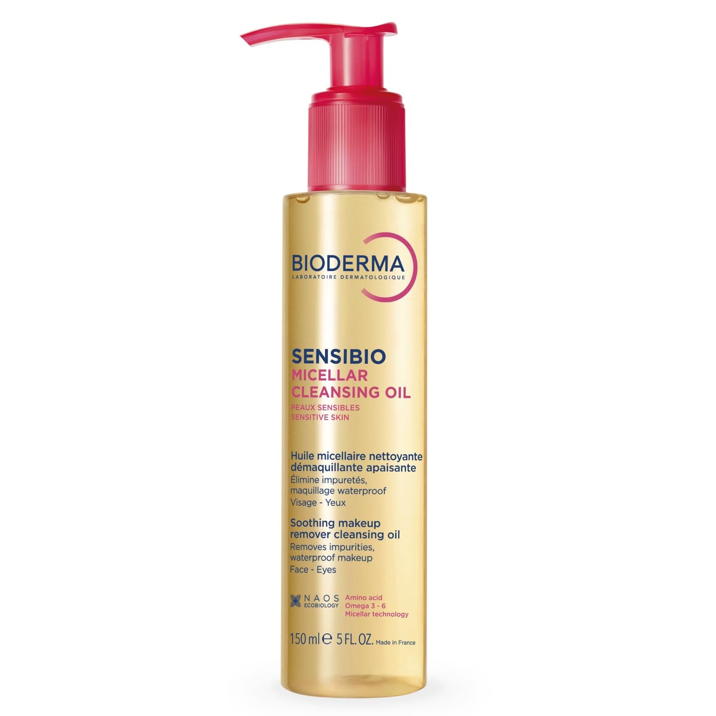 Bioderma Sensibio Micellar Cleansing Oil, 1st Ecobiological Micellar Formula Gentle Face Cleanser, Cleanses, Soothes & Nourishes Skin, Oil-to-Milk Texture, Fragrance-Free, Gentle on Skin 🍁 All In One Marketplace Canada