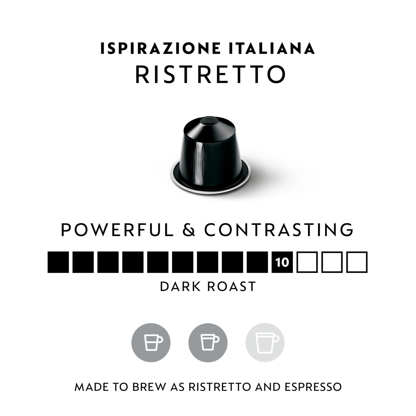 Nespresso Original Ristretto Coffee Pods, Dark Roast, Intensity 10, 50 Pods 🍁 All In One Marketplace Canada
