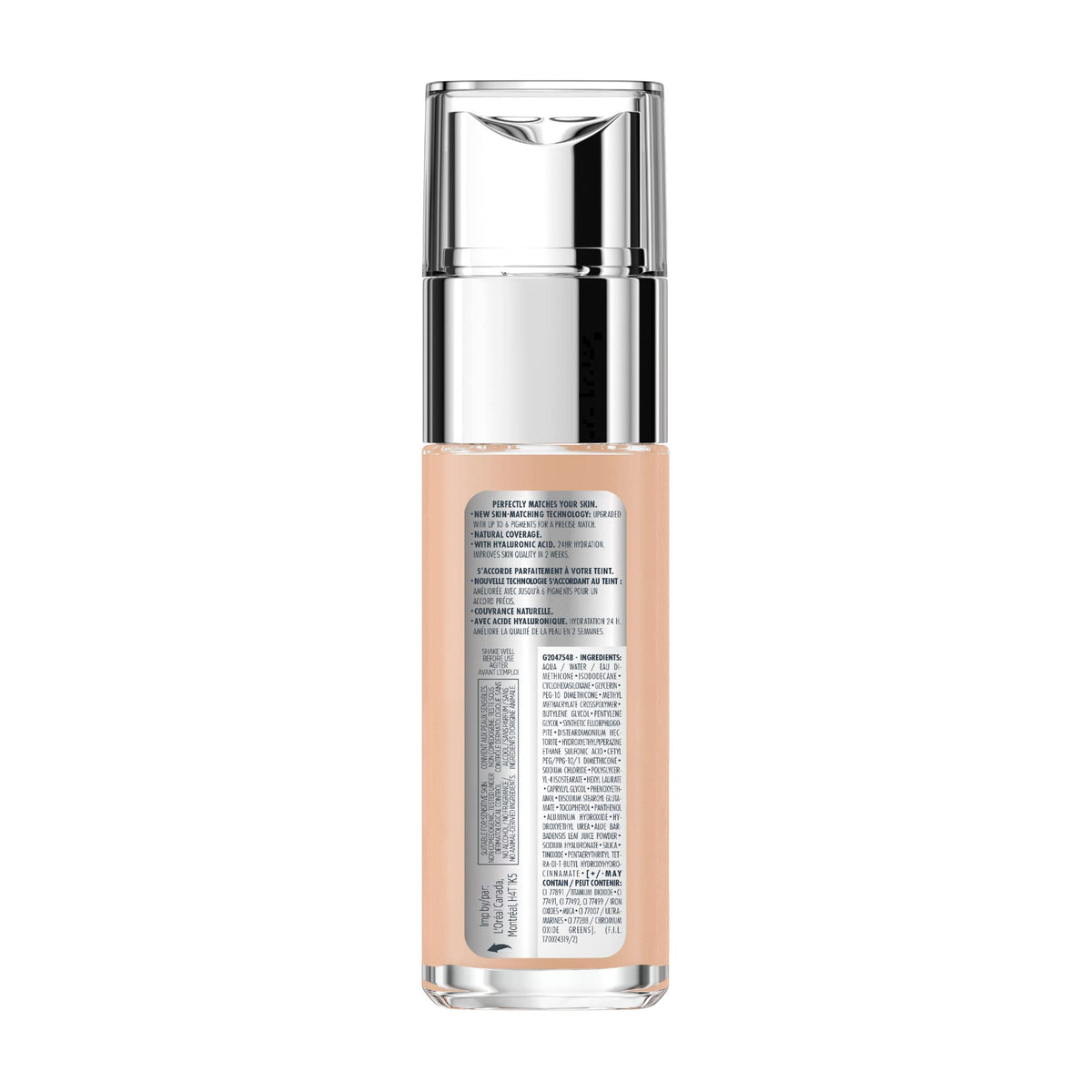 L'Oreal Paris True Match Super-Blendable Liquid Foundation, Skincare Infused with Moisturizing Cream & Hyaluronic Acid, 30 ml, Shade: 2N Vanilla 🍁 All In One Marketplace Canada