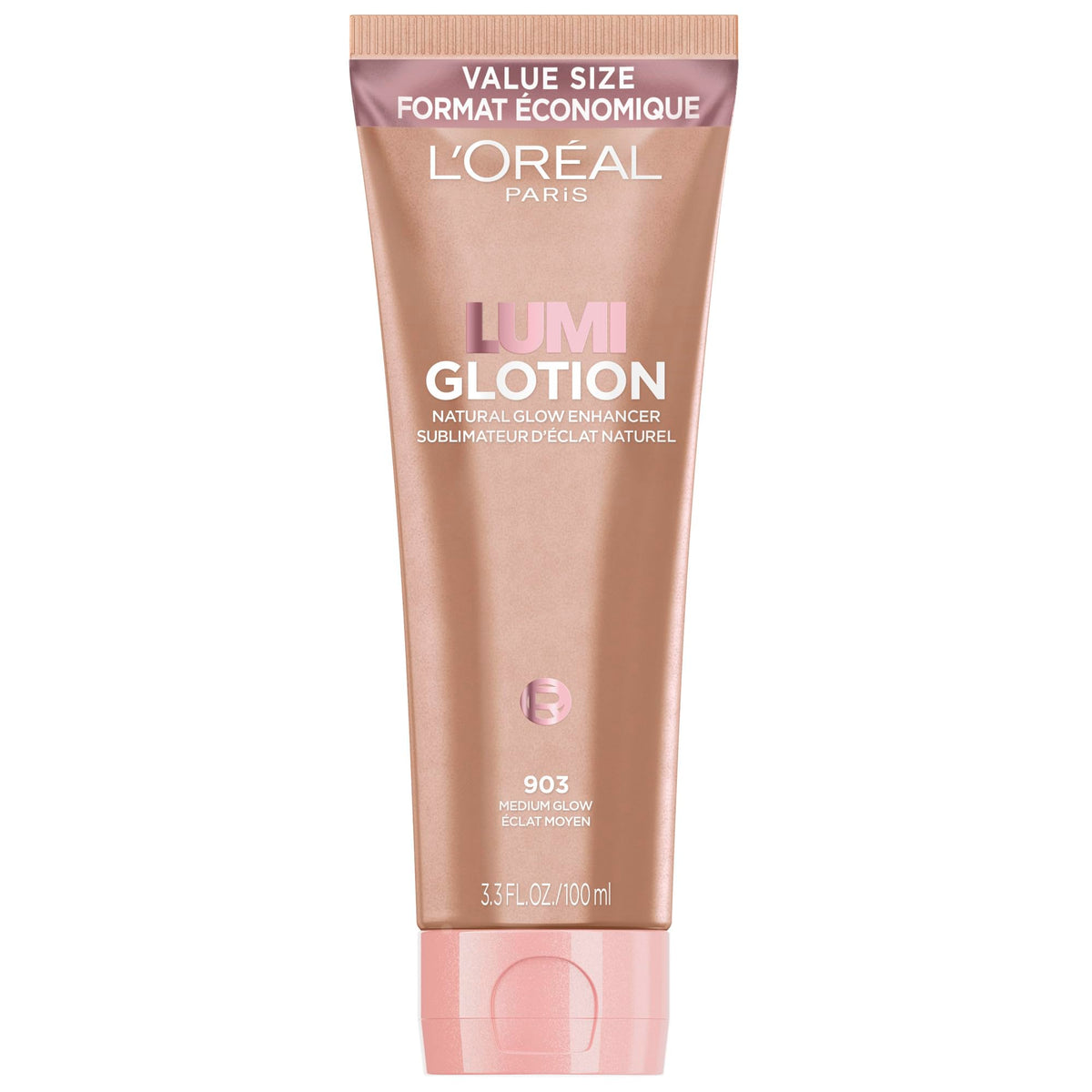 L’Oréal Paris Lumi Glotion Jumbo, Natural Glow Enhancer for Face & Body, Instantly Hydrates and Illuminates Skin, Sheer Colour Tint, Offers a Sunkissed Glow, 903 Medium, 100 mL 🍁 All In One Marketplace Canada