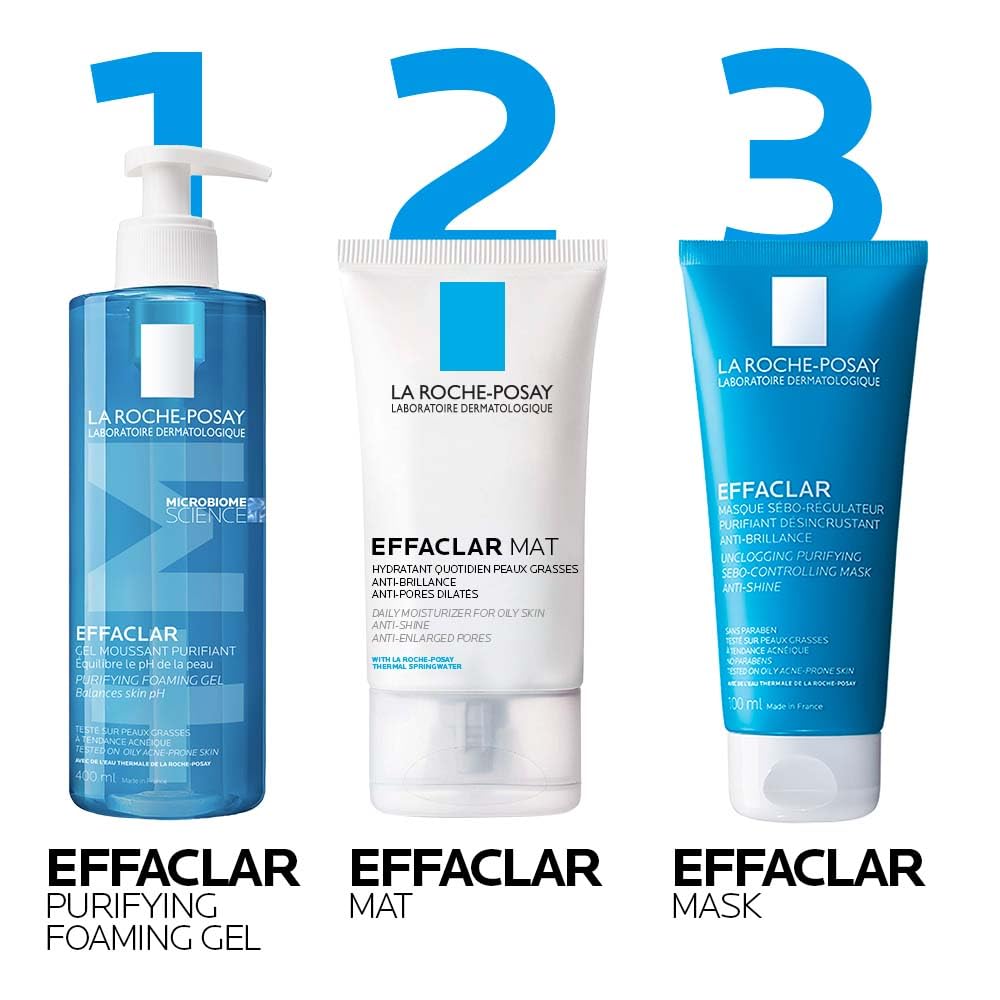 La Roche Posay Face Moisturizer for Oily, Acne-Prone Skin, Effaclar Mat Daily Face Cream, Anti-Shine & Pore Minimizer, Oil-Free, Recommended by Dermatologists, Travel Size, 40ml 🍁 All In One Marketplace Canada