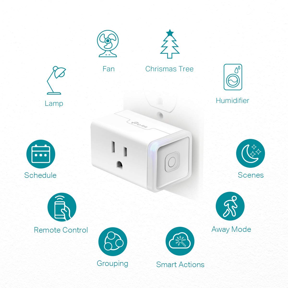 Kasa Smart Plug Mini by TP-Link (HS103P2) - Smart Home WiFi Outlet Works with Alexa, Echo and Google Home, No Hub Required, Remote Control, 2.4GHz WiFi Required, 15 Amp, UL Certified, 2-Pack, White 🍁 All In One Marketplace Canada