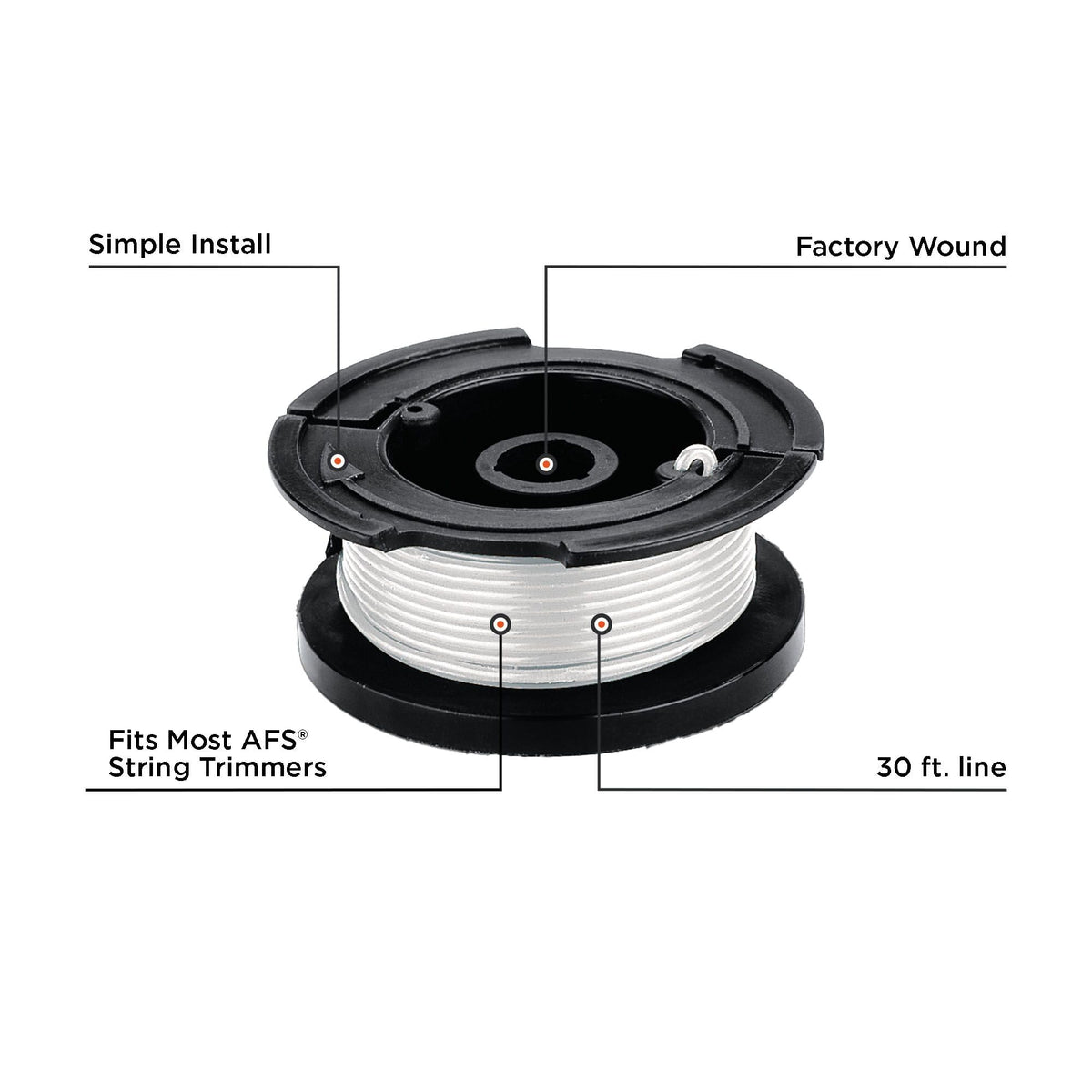 BLACK+DECKER Trimmer Line Replacement Spool, Autofeed 30 ft, 0.065-Inch, 2-Pack (AF-100-2) 🍁 All In One Marketplace Canada