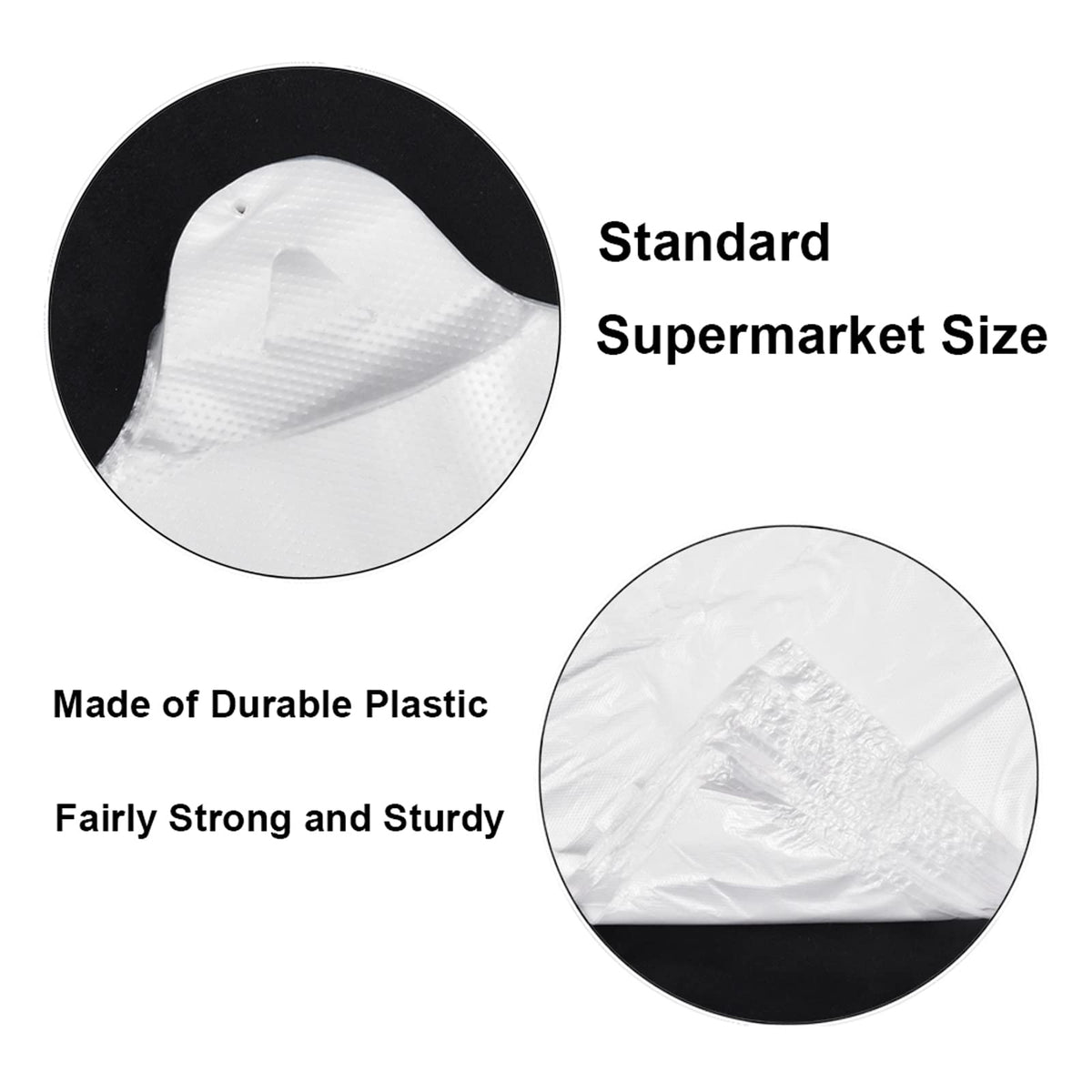 T Shirt Bags Plastic Grocery Bags with Handles for Merchandise and Supermarket, Bolsas De Plastico Para Negocio, 12 x 20 Inch (White, 200Pcs) 🍁 All In One Marketplace Canada