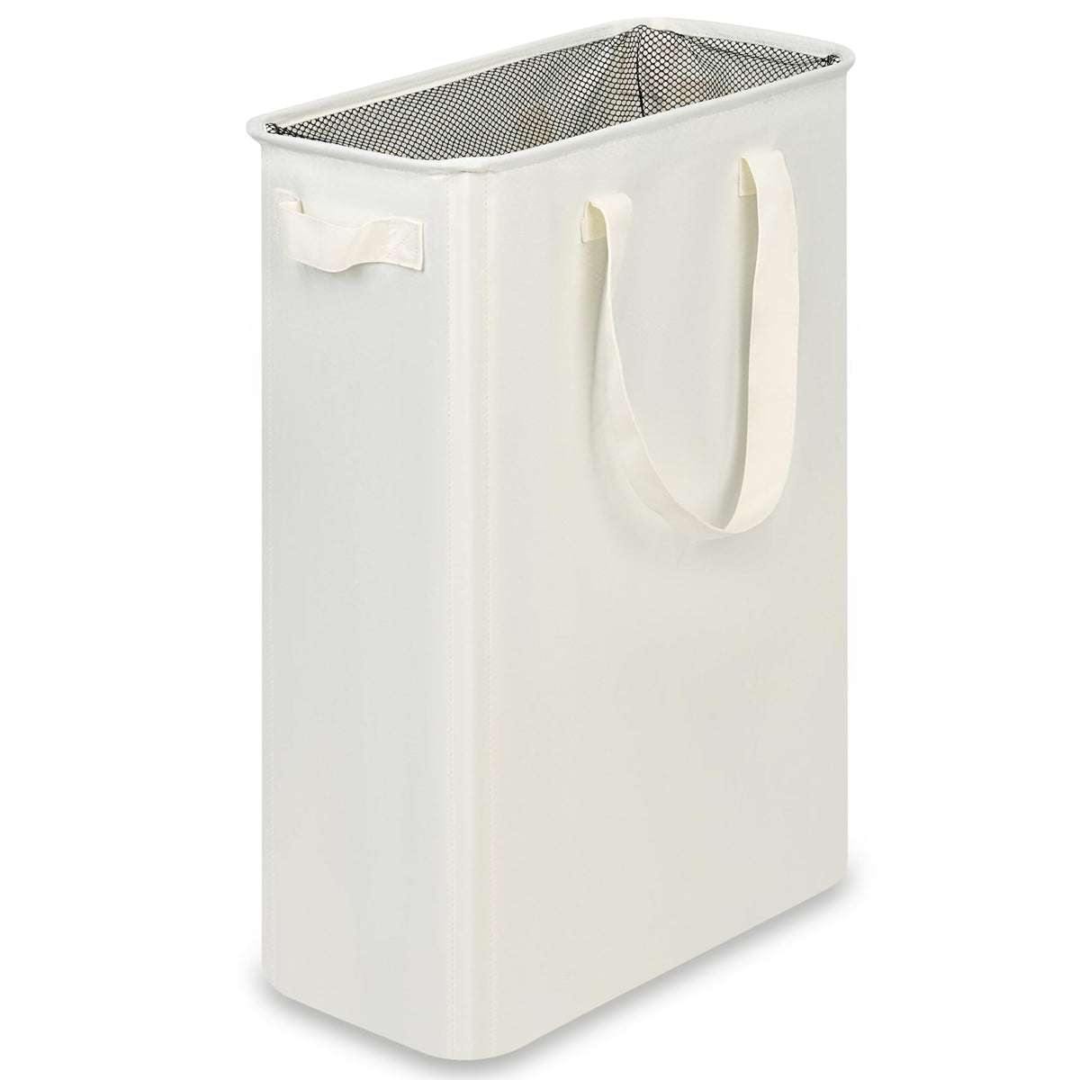 efluky Slim Laundry Hamper with Handles, Collapsible Small Hamper for Laundry, Dirty Clothes Basket for Bedroom, Dorm and Laundry Room, 48L (12.7 Gallon) Beige 🍁 All In One Marketplace Canada