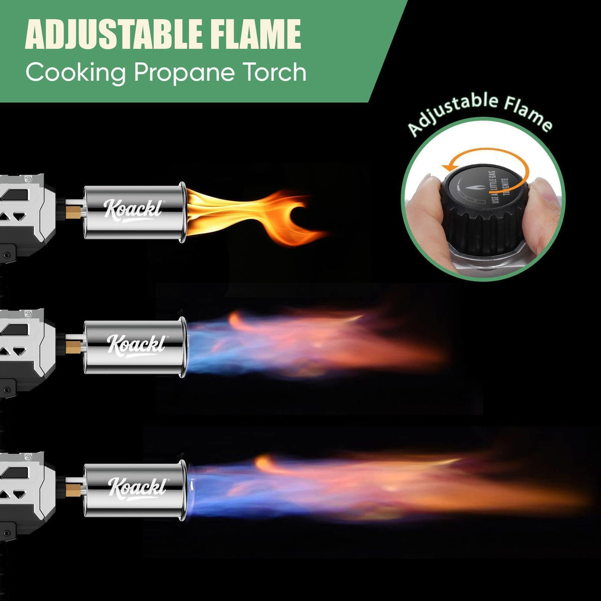 KOACKL Propane Torch Gun - Propane Torch Head with Igniter, Adjustable Flamethrower Blow Torch for BBQ, Searing Steak, Barbecue Tools, Meat Smoker, Cooking, Grill & Charcoal Starter 🍁 All In One Marketplace Canada