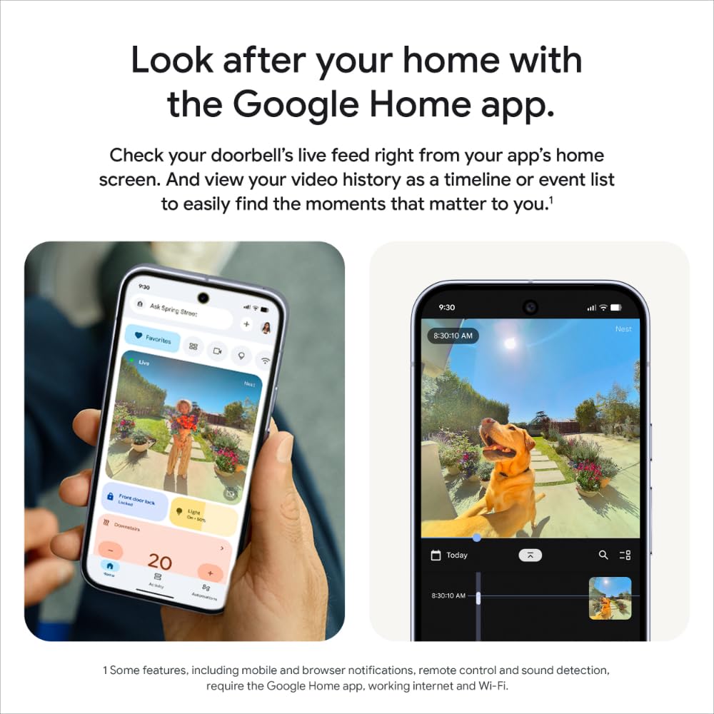 Google Nest Doorbell (Wired, 3rd gen) - 2K Video and Gemini - Hazel 🍁 All In One Marketplace Canada