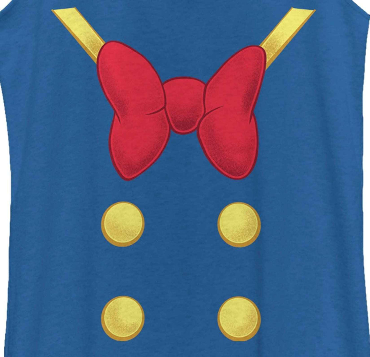 Disney Women's Mickey and Friends Halloween Donald Duck Costume Juniors Tri Blend Tank, Royal Blue Heather, X-Large