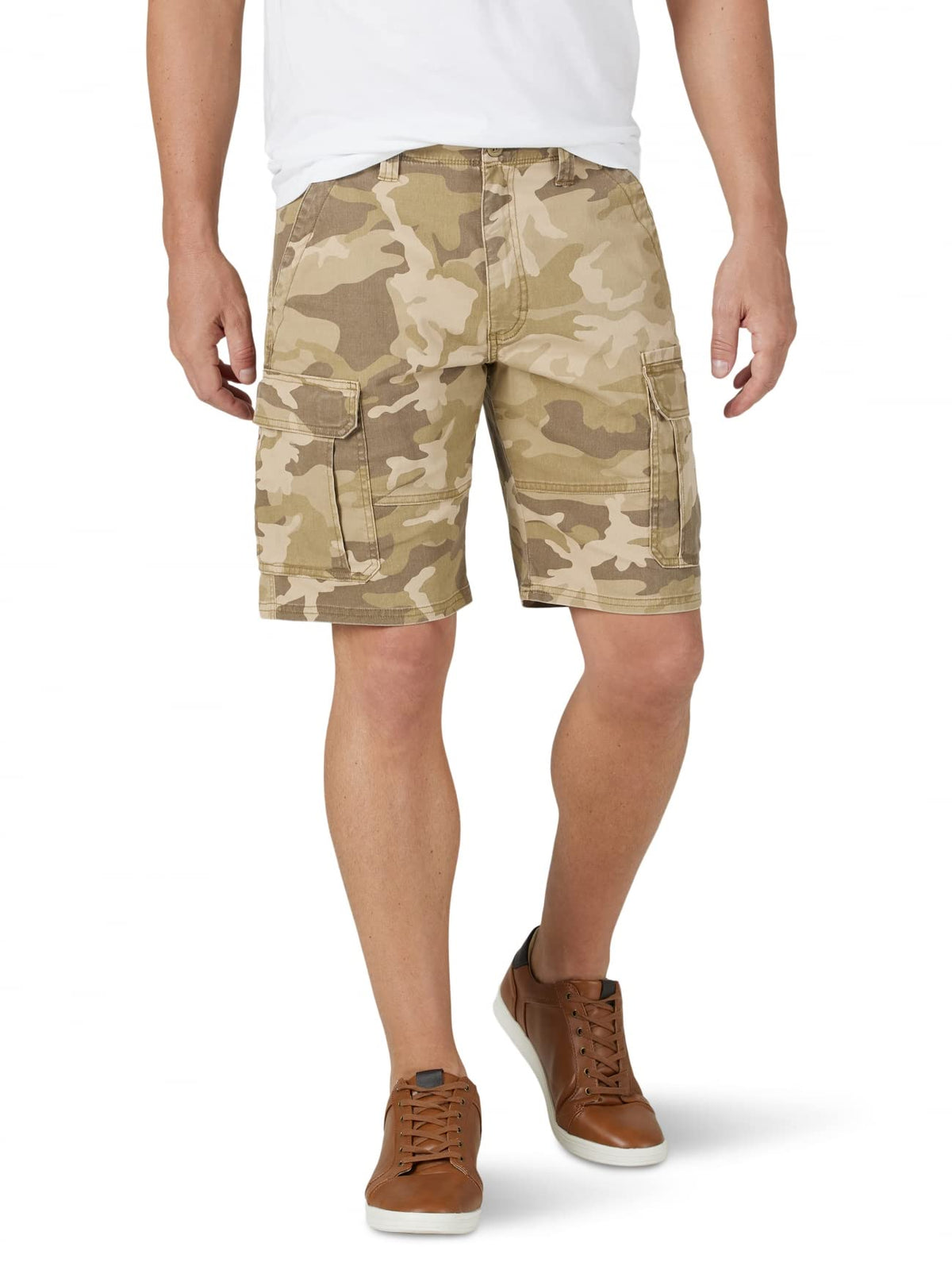 Wrangler Authentics Men's Classic Relaxed Fit Stretch Cargo Short Big & Tall Classic Relaxed Fit Stretch Cargo Shorts, Jungle Elmwood Camo, 36 🍁 All In One Marketplace Canada