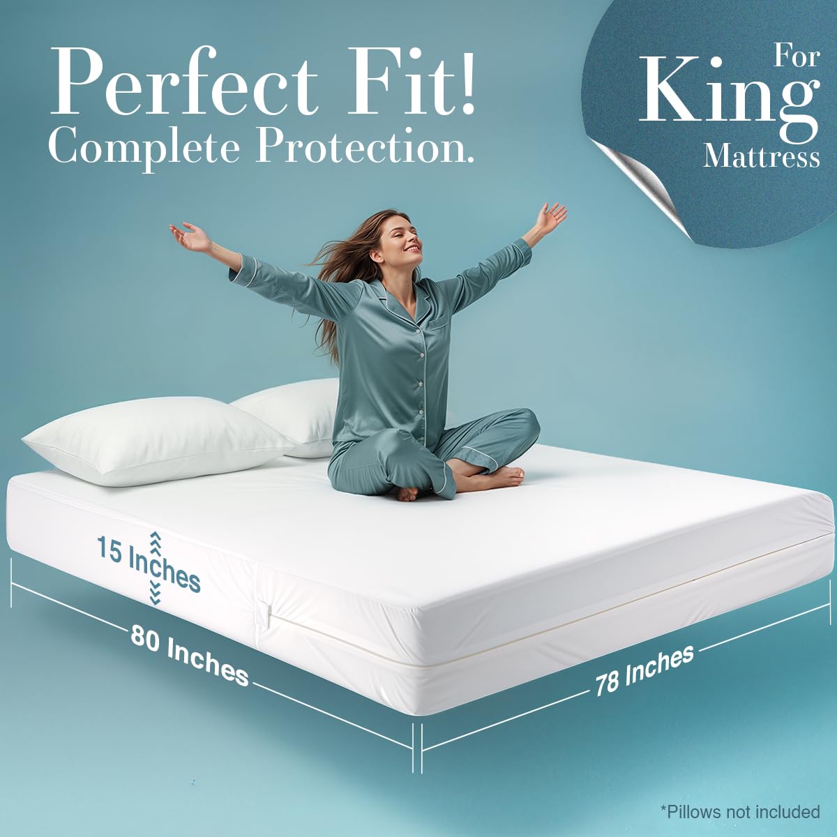 Utopia Bedding Zippered Mattress Encasement King - 100% Waterproof and Bed Bug Proof Mattress Protector - Absorbent, Six-Sided Mattress Cover 🍁 All In One Marketplace Canada