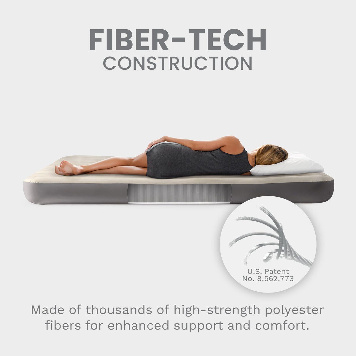 INTEX 64101E Dura-Beam Standard Single-High Air Mattress: Fiber-Tech – Twin Size – 10in Bed Height – 300lb Weight Capacity – Pump Sold Separately 🍁 All In One Marketplace Canada