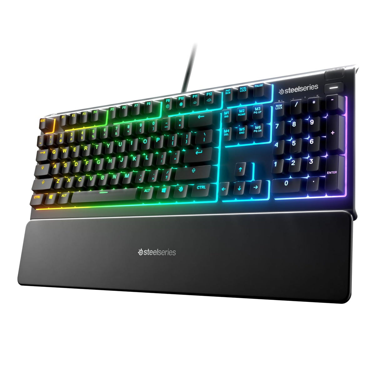 SteelSeries Apex 3 RGB Gaming Keyboard – 10-Zone RGB Illumination – IP32 Water Resistant – Premium Magnetic Wrist Rest (Whisper Quiet Gaming Switch) 🍁 All In One Marketplace Canada
