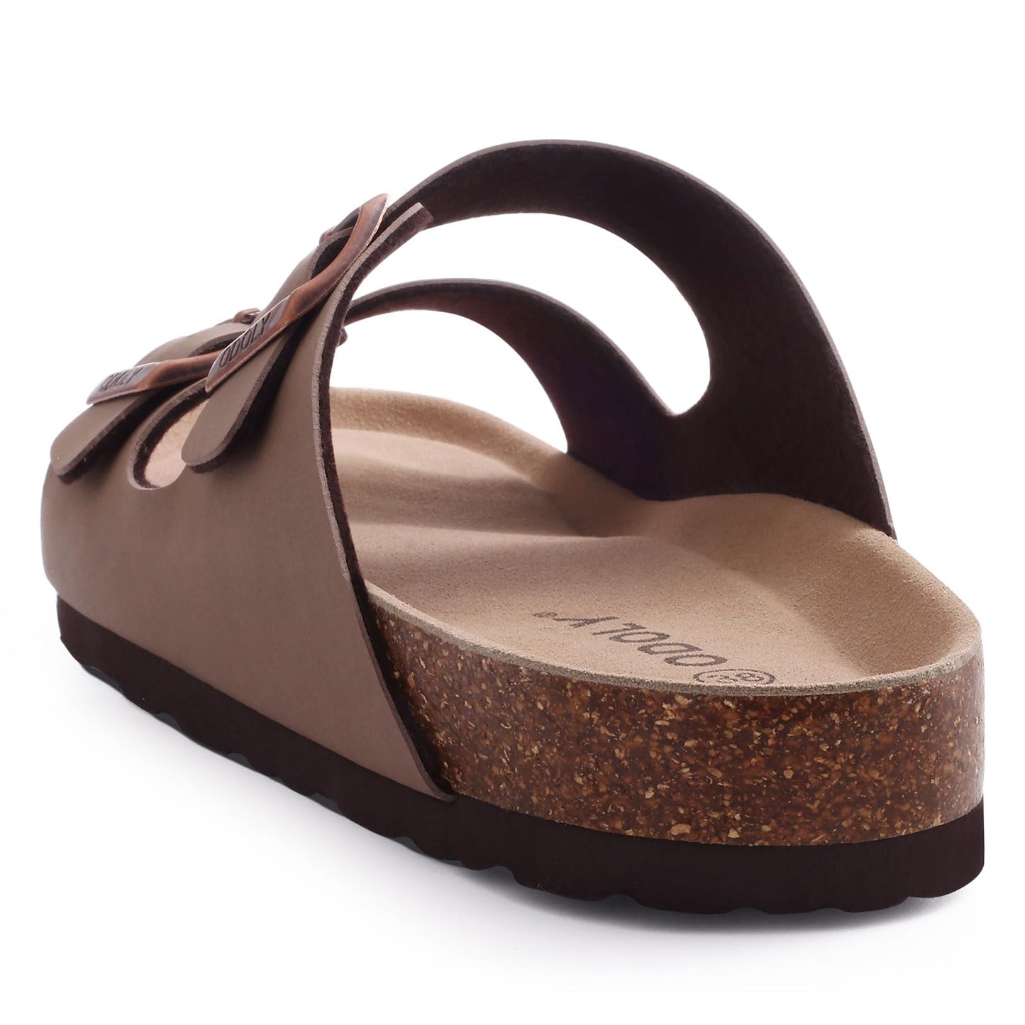 ODOLY Women Cork Footbed Slide Sandal, Arch Support Summer Outdoor Sandals with Adjustable Buckle for Women and Men, Brown 39 (8-8.5 Women/6.5-7 Men) 🍁 All In One Marketplace Canada