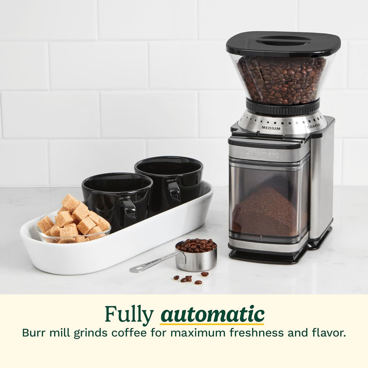 Cuisinart Electric Coffee Grinder, One-Touch Automatic Burr Coffee Grinder with 18-Position Grind Selector, Cup Size Selector for 4 – 18 Cups (DBM-8C) 🍁 All In One Marketplace Canada