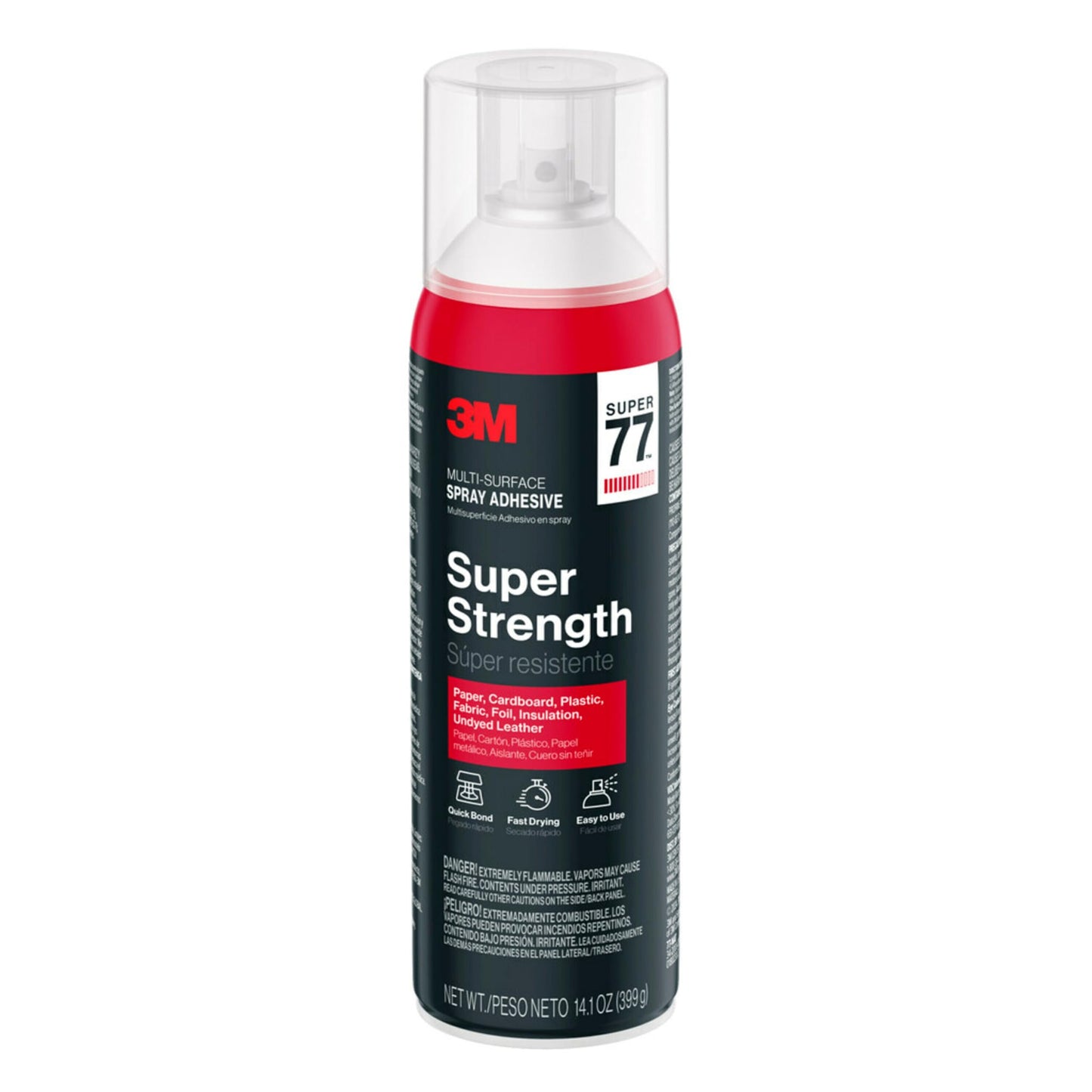 3M Super 77 Multi-Surface Spray Adhesive, 14.1 oz., Low VOC, Quick Bond, Fast Drying, Clear Finish for Foil, Foam, Paper, Metal, Plastic, Fabric, and Cardboard (77-NAT-EF) 🍁 All In One Marketplace Canada