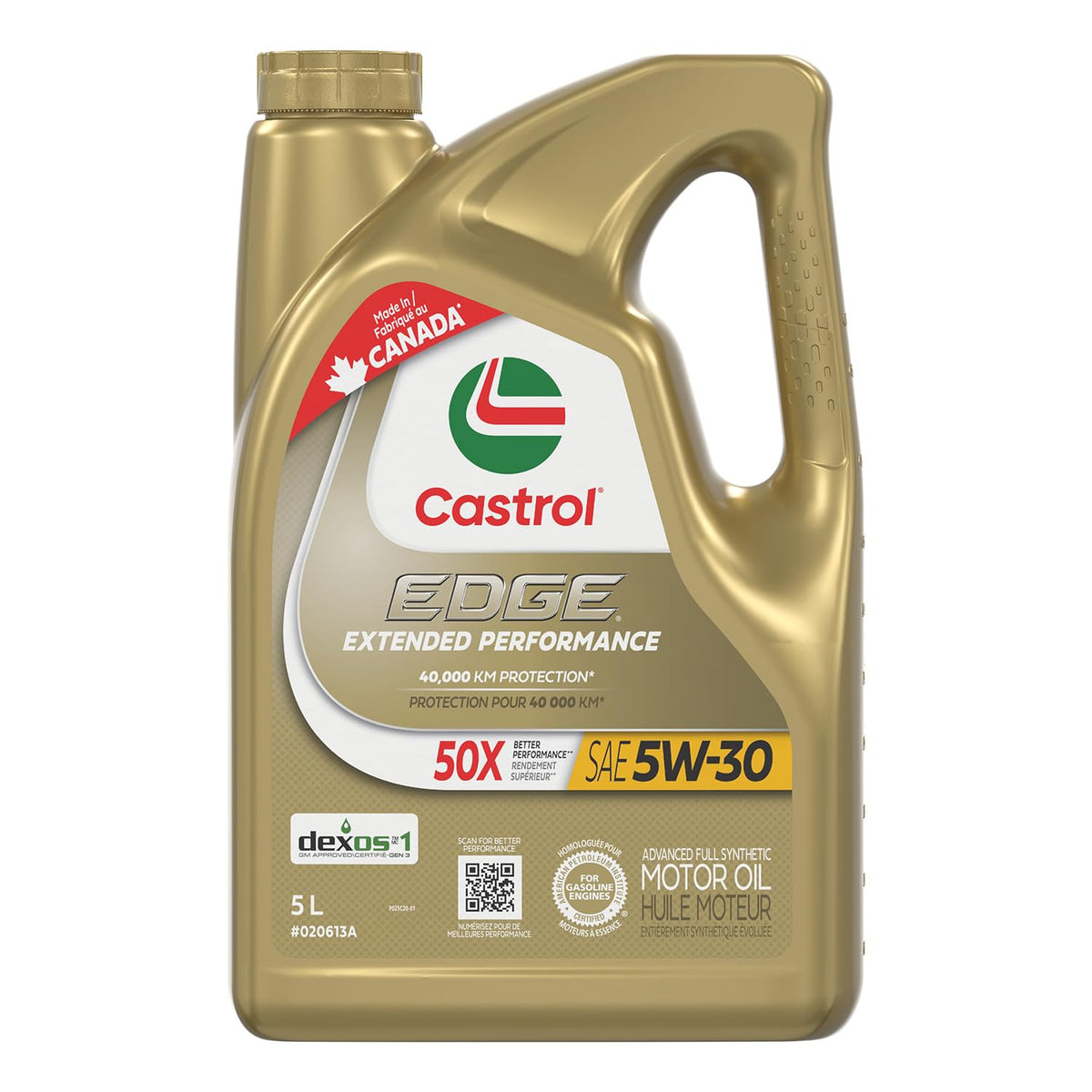 Castrol Edge Extended Performance 5W-30 Advanced Full Synthetic Motor Oil, 5 Litres | Made in Canada 🍁 All In One Marketplace Canada