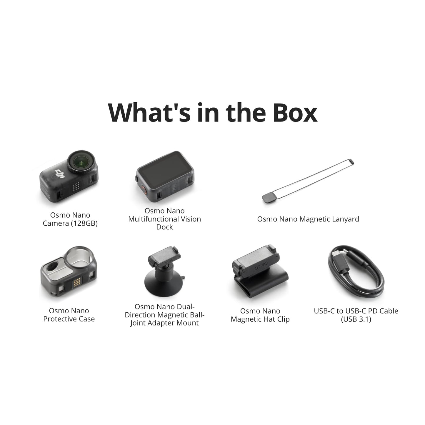 DJI Osmo Nano Standard Combo (128GB), 4K Wearable Camera, 1/1.3″ Sensor 🍁 All In One Marketplace Canada