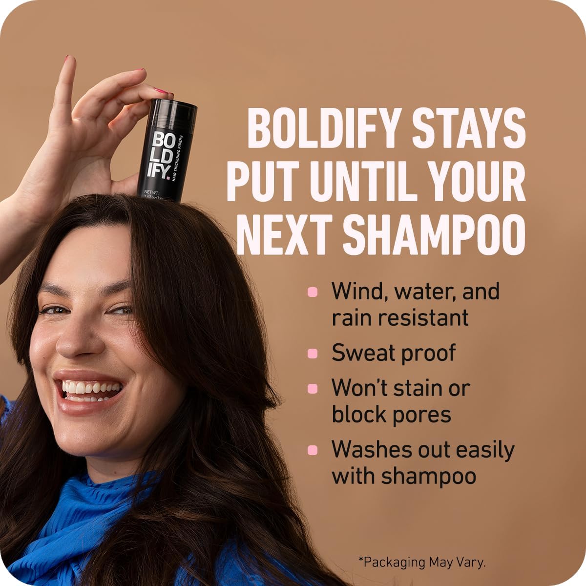 BOLDIFY Hair Fibers (28g) - Fill In Thinning and Fine Hair for an Instantly Fuller, Thicker Look - 14 Shades for Women & Men - Black 🍁 All In One Marketplace Canada