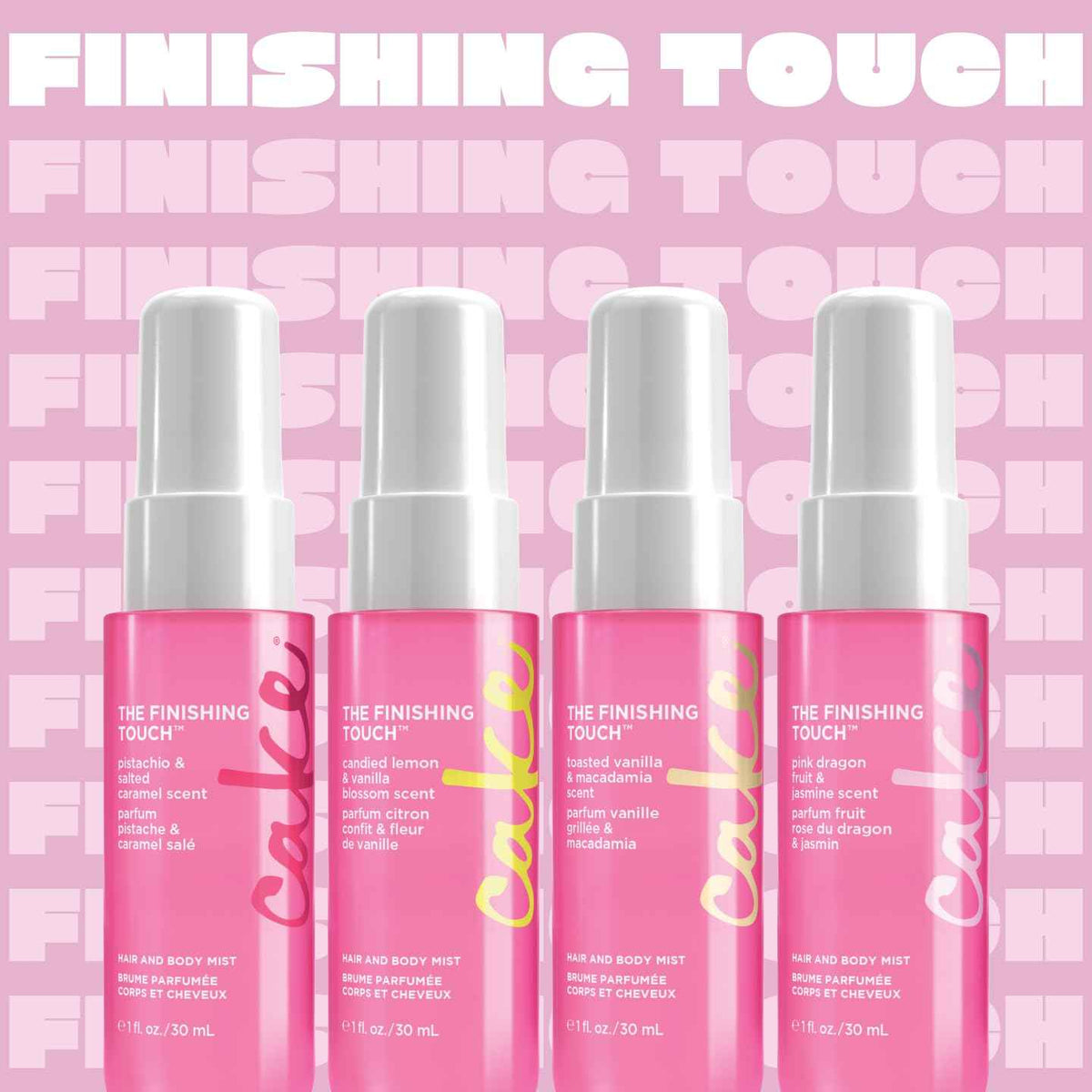 Cake Beauty Hair and Body Mist Travel Gift Set, The Finishing Touch- Fine Fragrance Mist – Infused with Aloe and Argan Oil –4 x 30mL/ 1 oz. 🍁 All In One Marketplace Canada