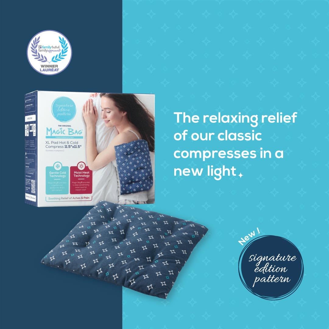 Magic Bag Signature Edition Extra Large Pad Hot & Cold Compress, Hot/Cold Therapy for Back and Shoulder Pain Relief, Cordless Hot Cold Compress, 28 x 29 cm (11" x 11.5") 🍁 All In One Marketplace Canada
