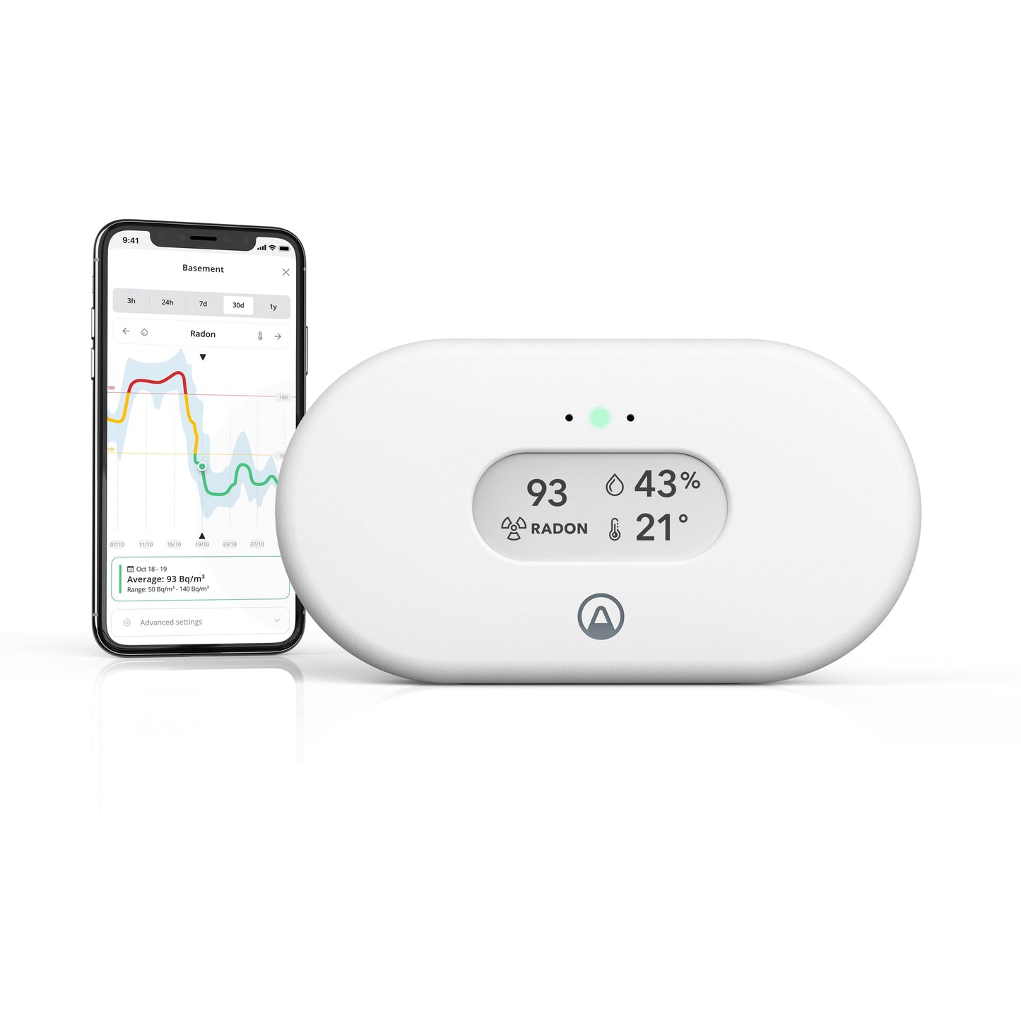 Airthings View Radon 2989 - Radon Monitor (Radon, Humidity, Temp) with WiFi & Calm Tech Display 🍁 All In One Marketplace Canada