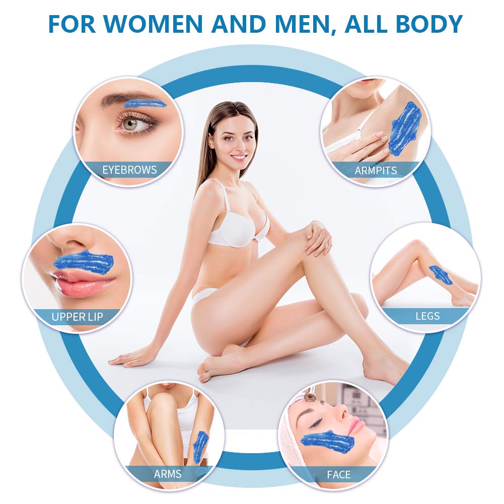 Bestidy Wax Beads, Waxing beans for Hair Removal, Women Men, Home Waxing for All Body and Brazilian Bikini Areas (Blue-1000g) 🍁 All In One Marketplace Canada